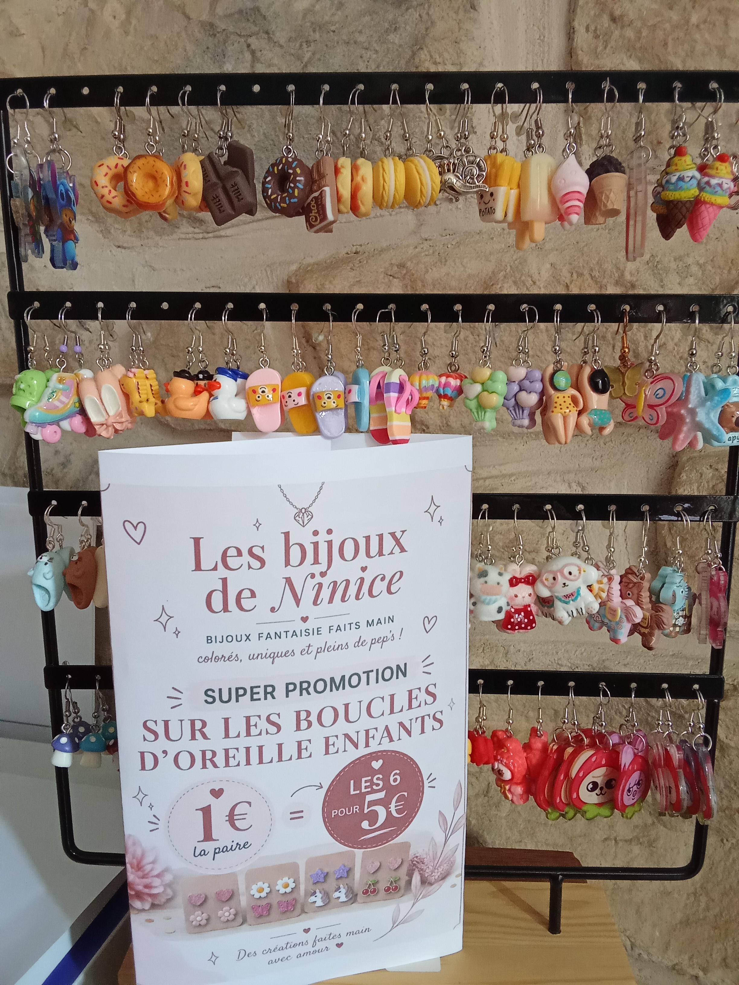 Boucles d'oreilles enfants - Les bijoux de Ninice