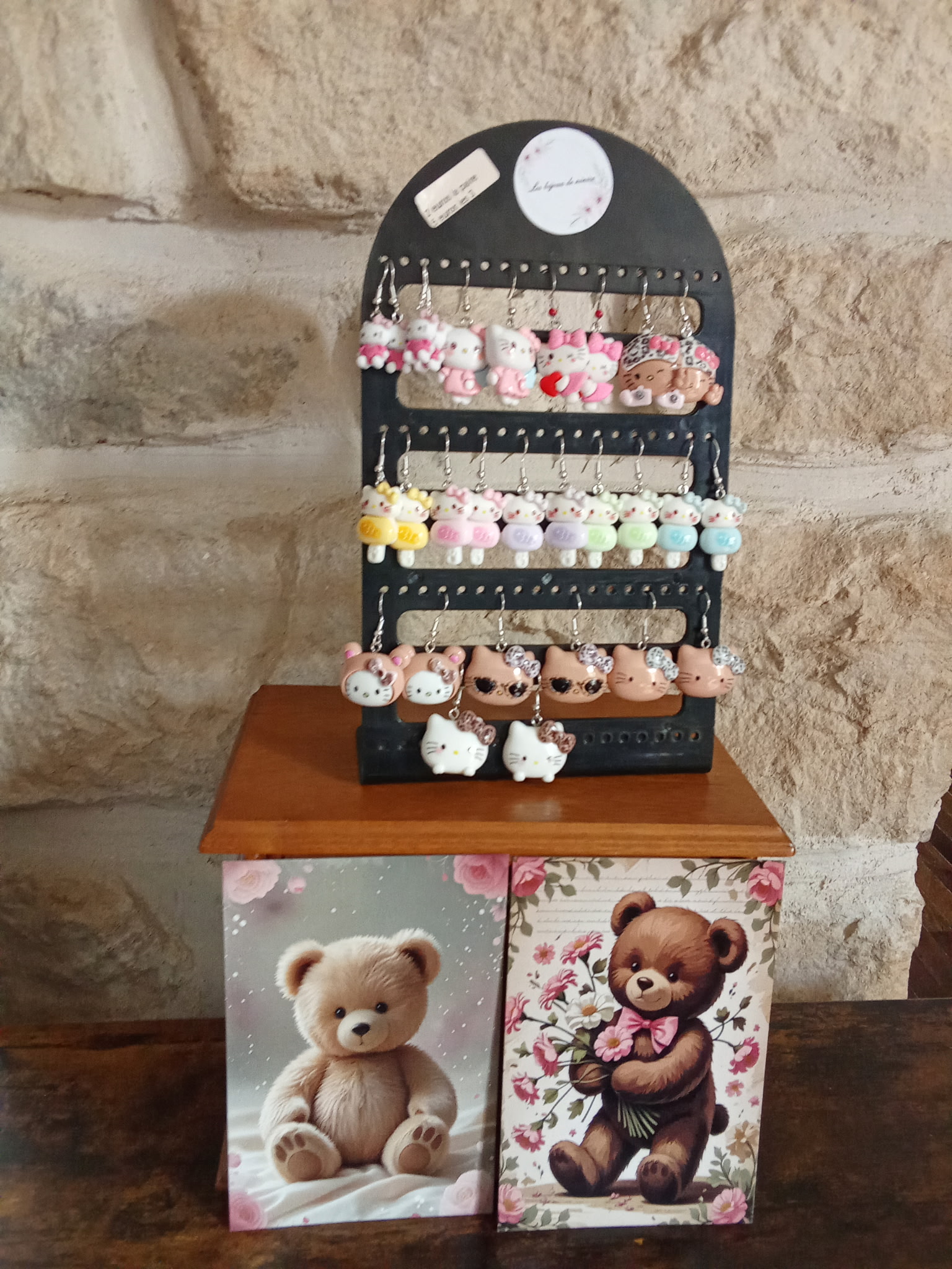 Boucles d'oreilles enfant kawaii fait main par Fabienne pour Les bijoux de Ninice
